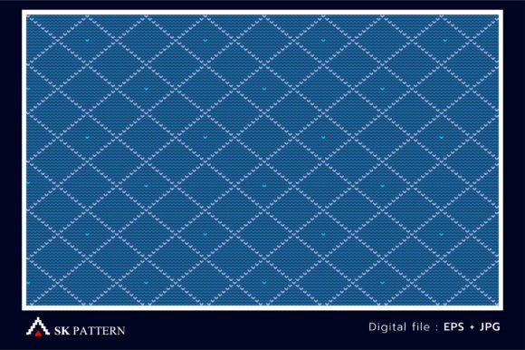 Blue Knitted Pattern Vector