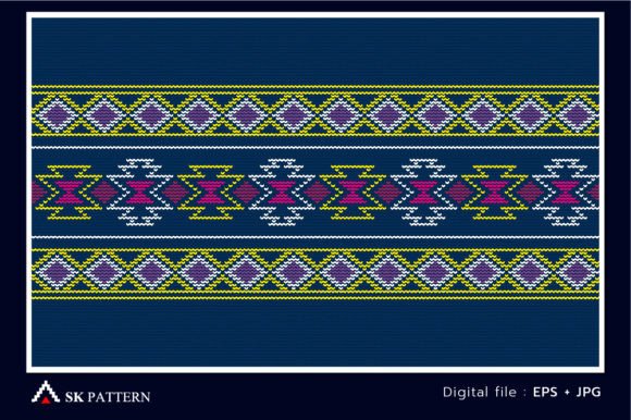 Embroidery Motif Tribal Style Vector