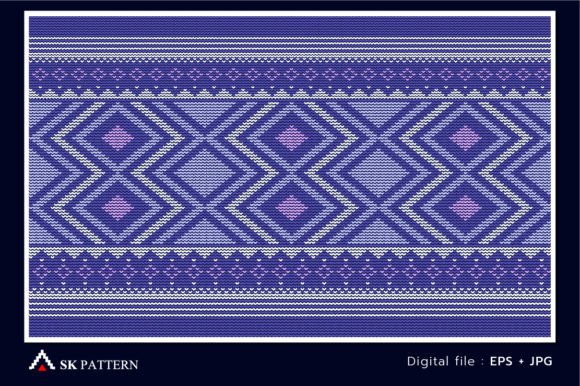 Embroidery Pattern, Knitted Background